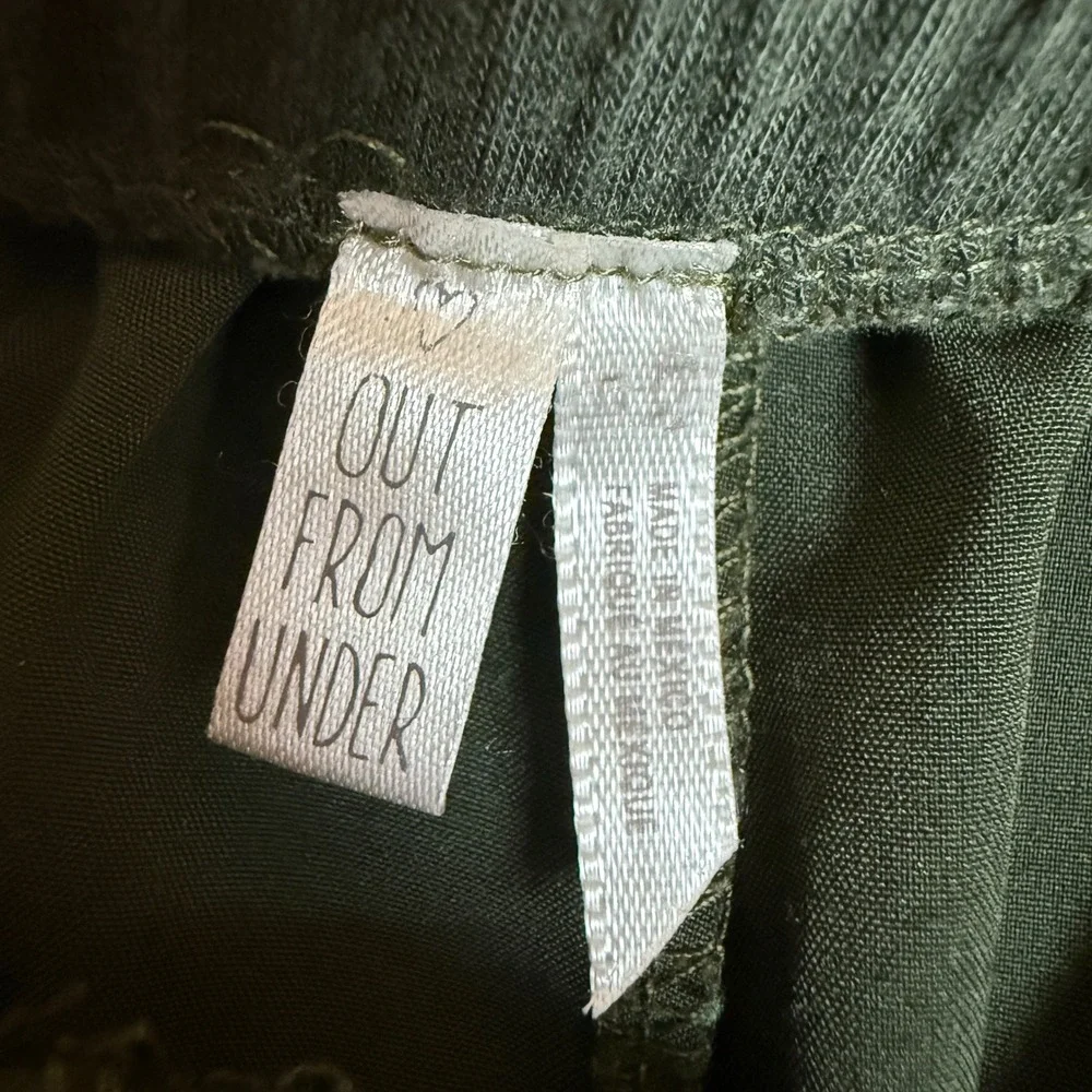 Out From Under Urban Outfitters Green Piper Woven Drawstring Joggers size Medium